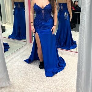 Royal blue prom dress